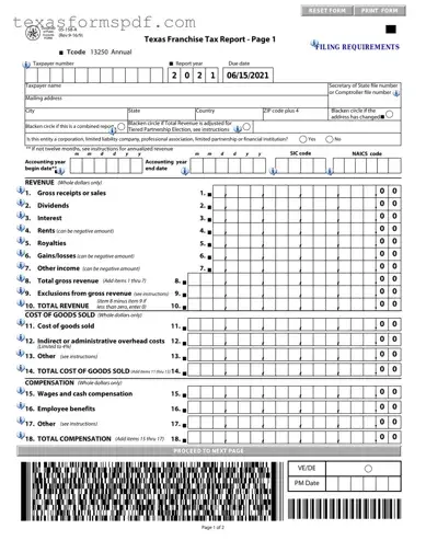 Texas 05 158 A Form in PDF