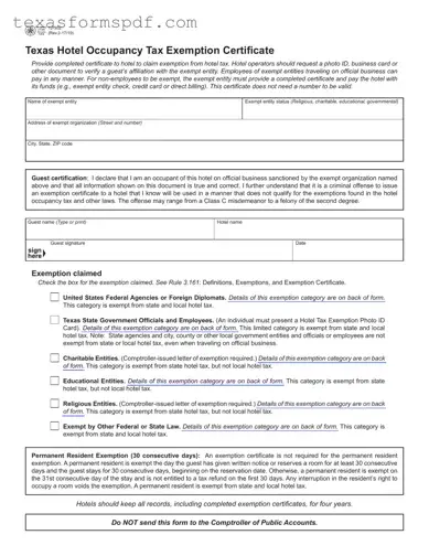 Texas 12 302 Form in PDF