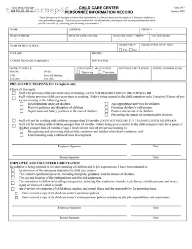 Texas 2947 Form in PDF