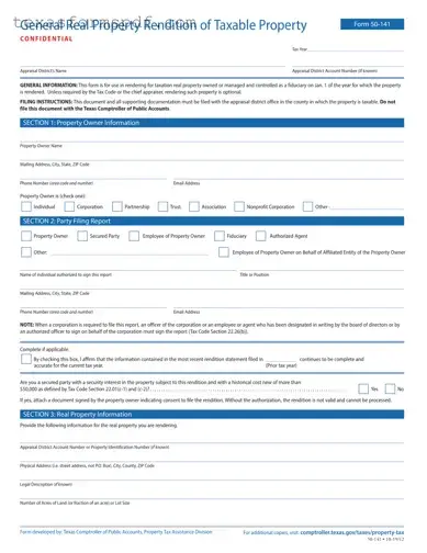 Texas 50 141 Form in PDF