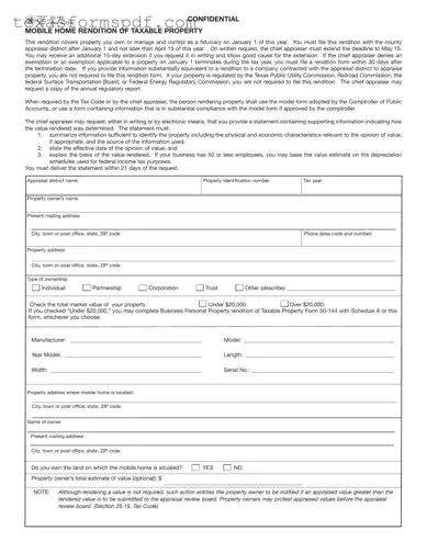 Texas 50 160 Form in PDF