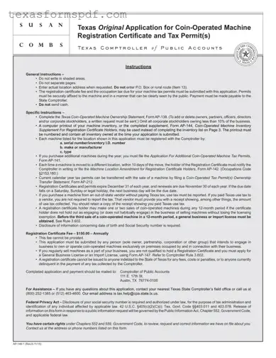 Texas Ap 146 Form in PDF