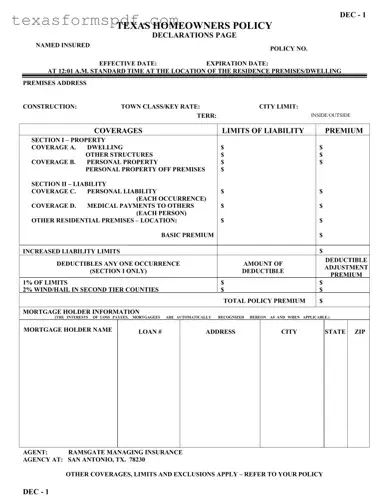 Texas Dec 1 Form in PDF