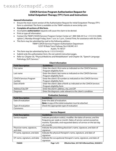 Texas Medicaid Tp 1 Form in PDF