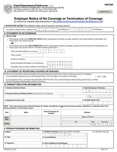 Texas Notice Form in PDF