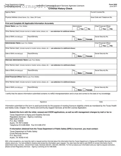 Texas Form in PDF