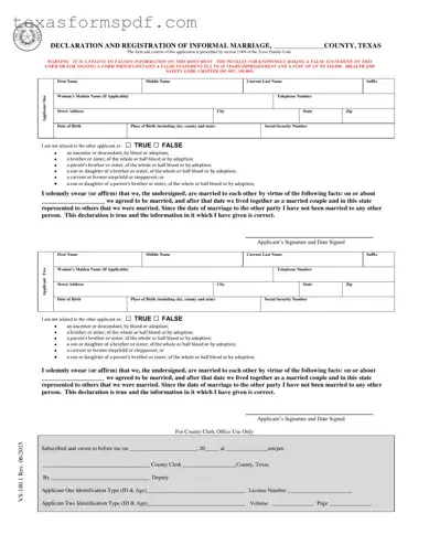 Texas Vs 180 1 Form in PDF