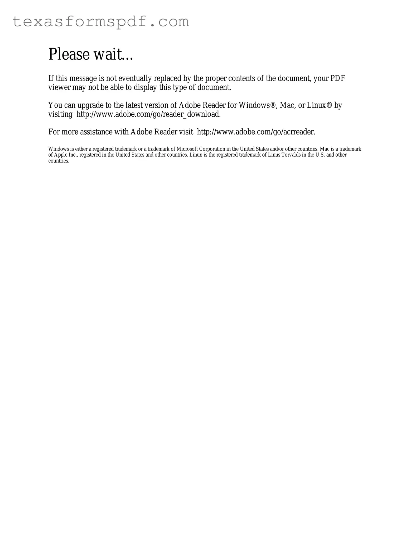 Texas 3071 Form in PDF