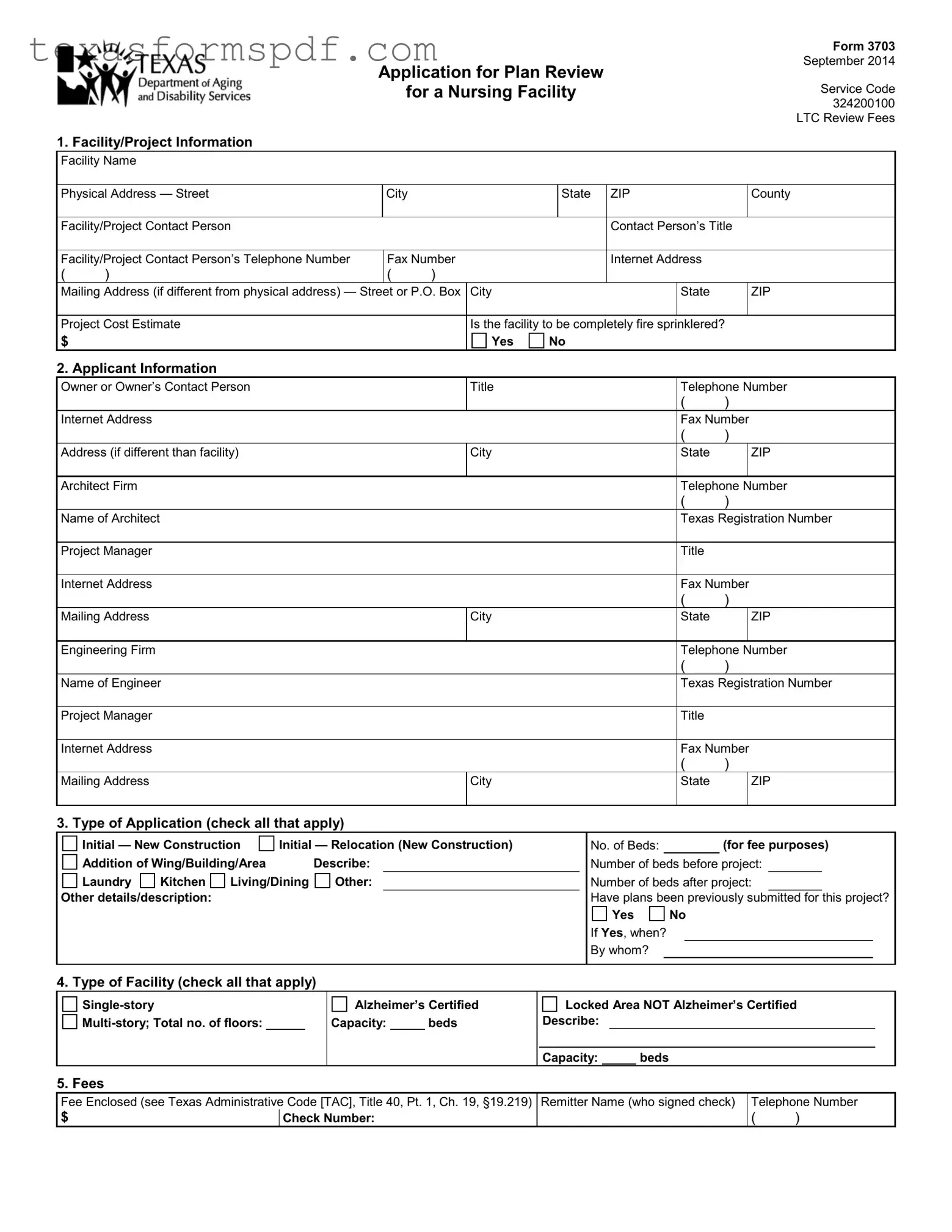 Texas 3703 Form in PDF