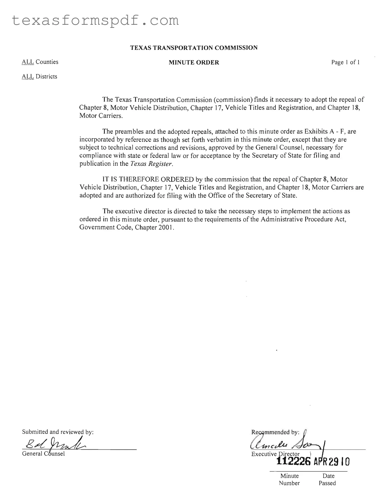 Texas Temporary Tags Form in PDF